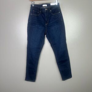 LOFT the skinny high rise curvy fit jeans size 28 dark blue New